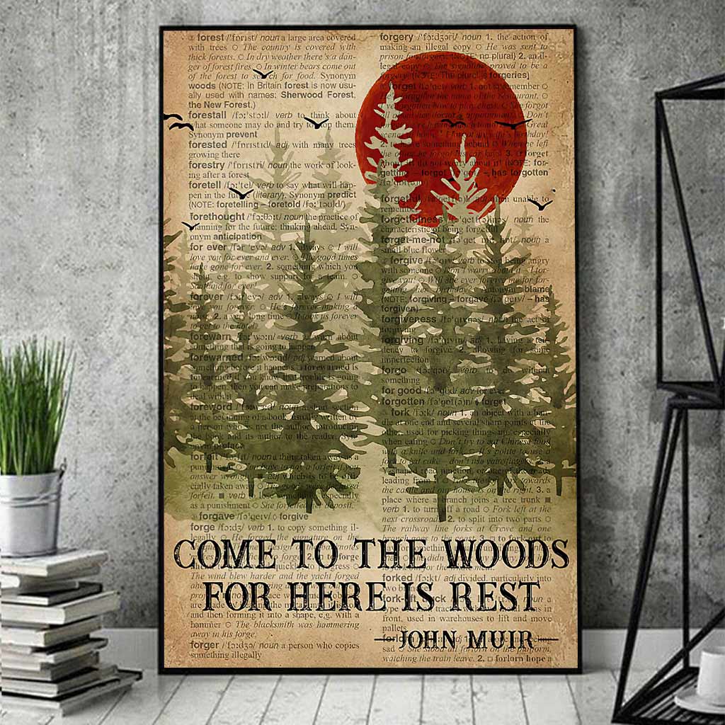 Komm in den Wald – Campingplakat 1121