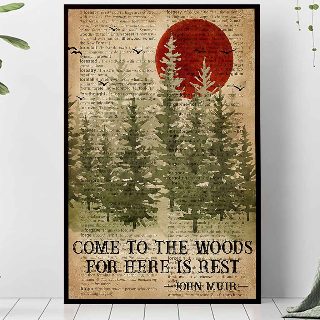 Komm in den Wald – Campingplakat 1121