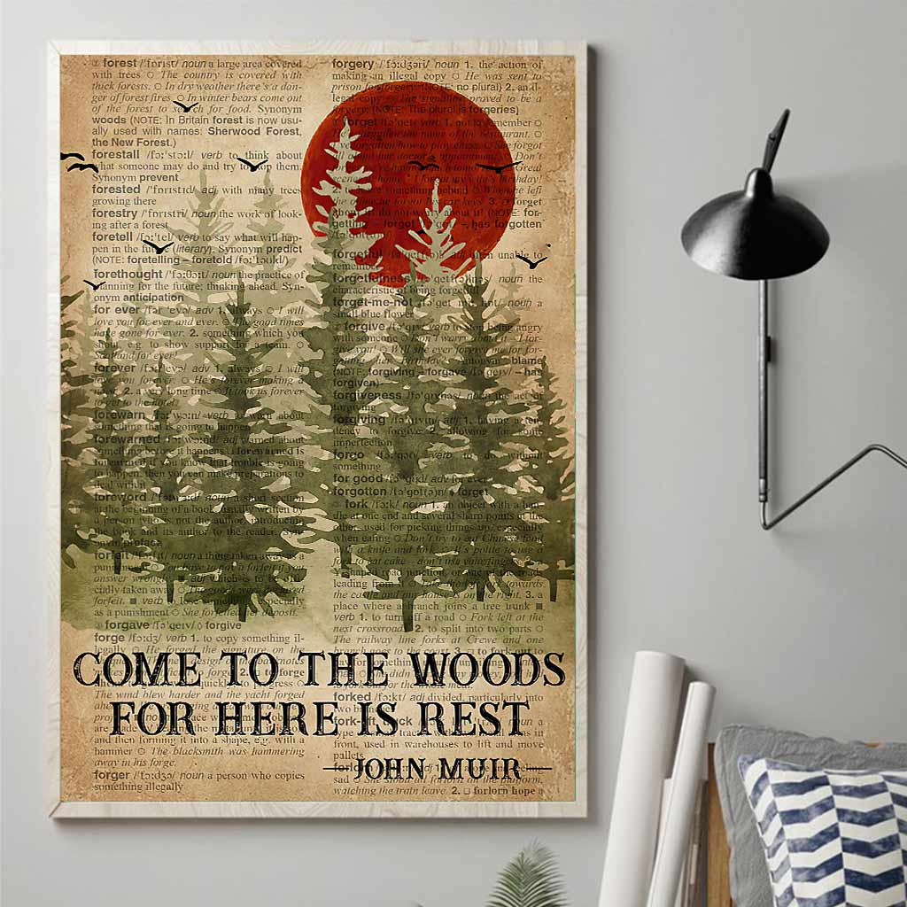 Komm in den Wald – Campingplakat 1121