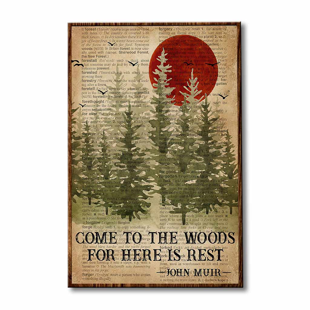 Komm in den Wald – Campingplakat 1121