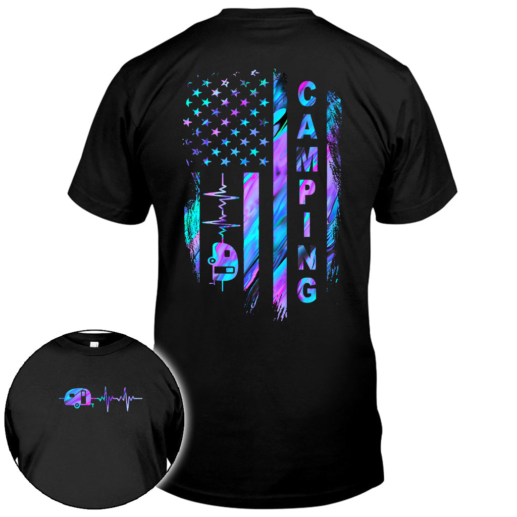 Campingflagge – Hologramm-T-Shirt und Hoodie 1121