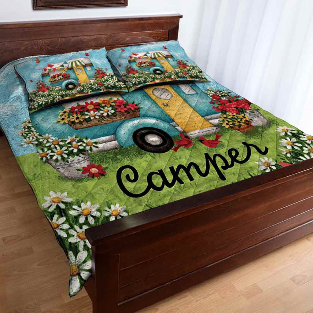 Ensemble de courtepointe de camping Happy Camper - 112021