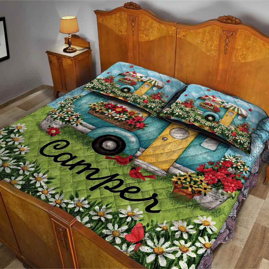 Ensemble de courtepointe de camping Happy Camper - 112021