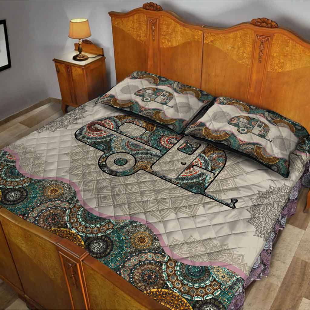 Ensemble de courtepointe Love Camping 112021
