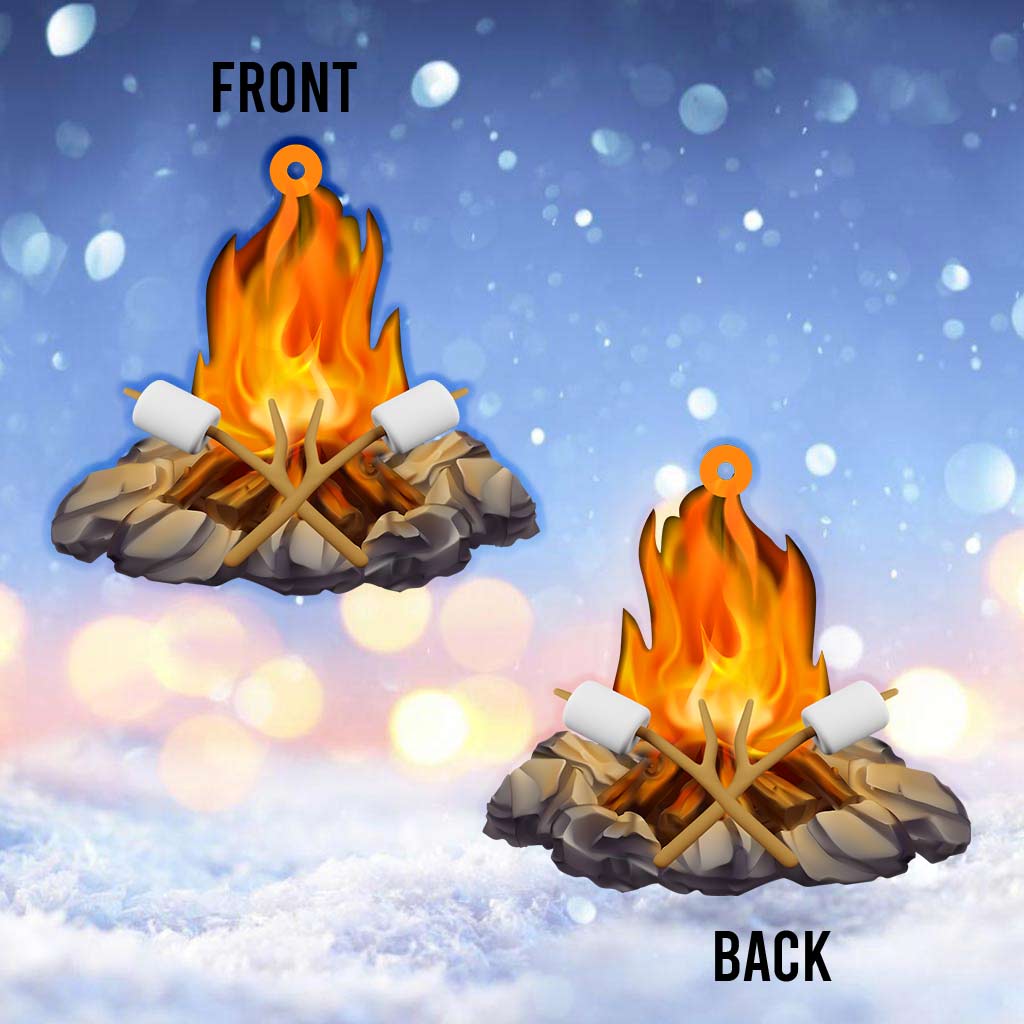 Collection d'articles de camping - Décoration de Noël pour le camping (Imprimée des deux côtés)