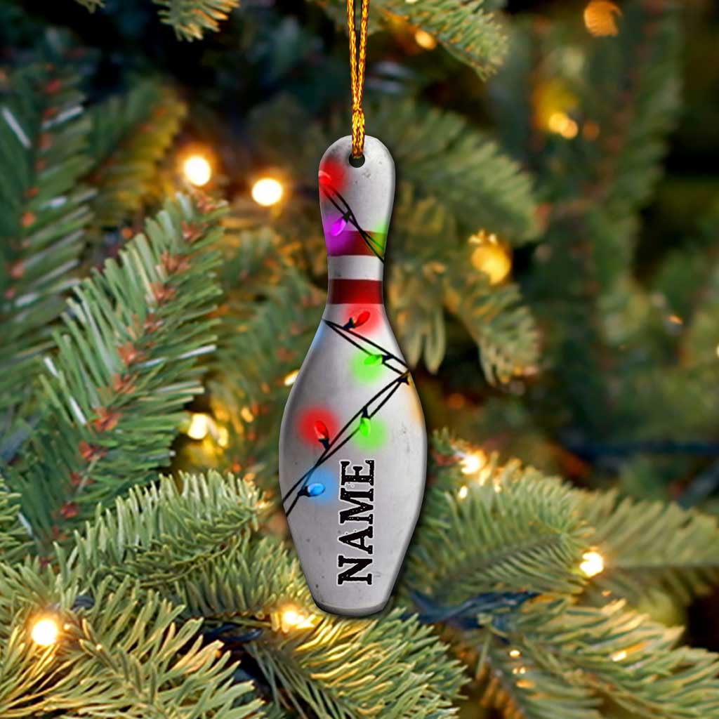 Bowling-Artikel-Kollektion – Personalisierter Bowling-Weihnachtsschmuck (beidseitig bedruckt)
