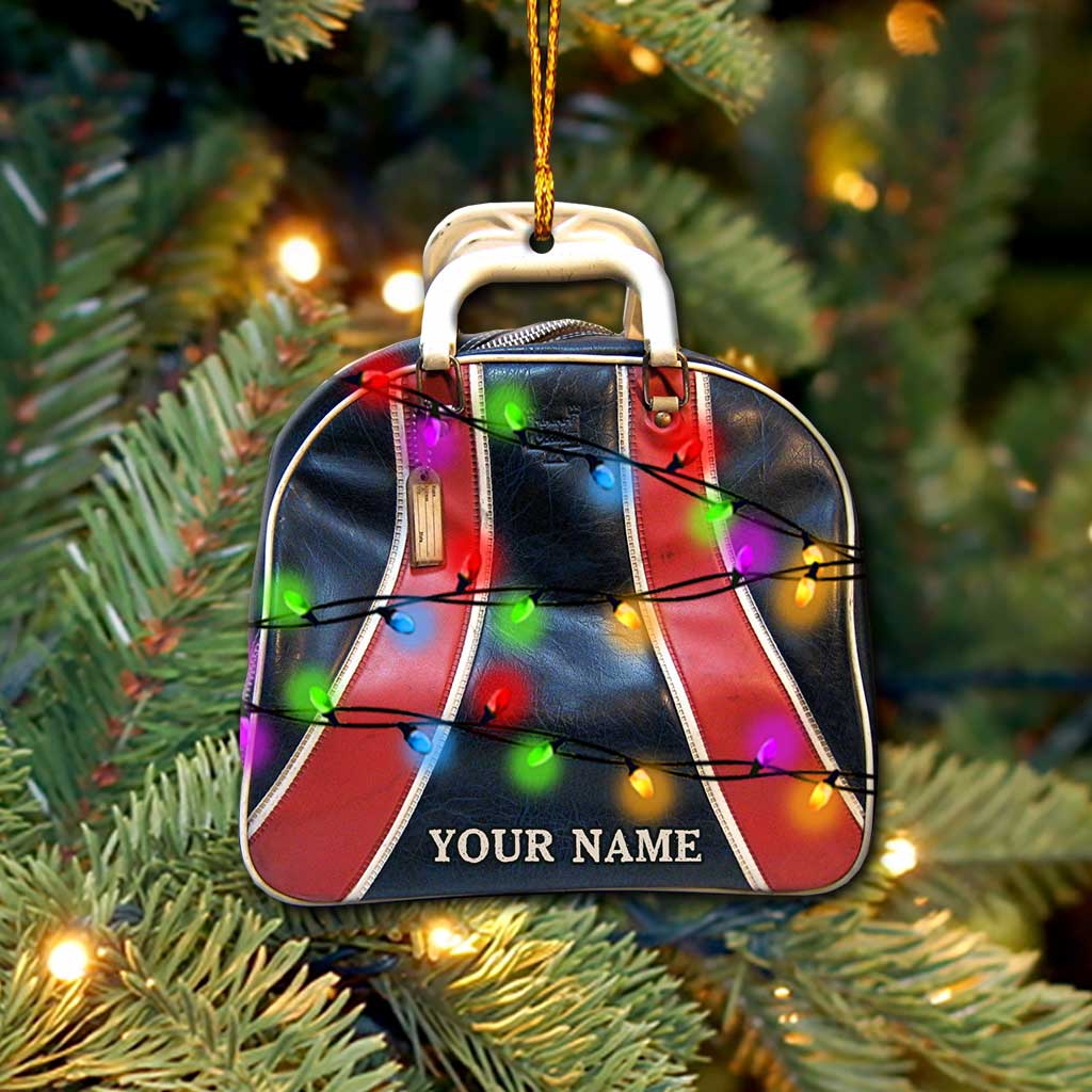Bowling-Artikel-Kollektion – Personalisierter Bowling-Weihnachtsschmuck (beidseitig bedruckt)