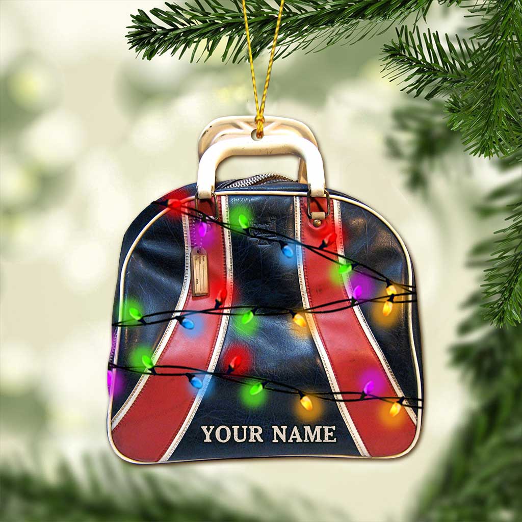 Bowling-Artikel-Kollektion – Personalisierter Bowling-Weihnachtsschmuck (beidseitig bedruckt)