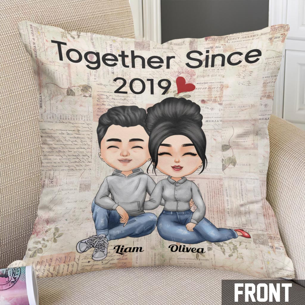 Together Since - Personalized Couple Throw Pillow