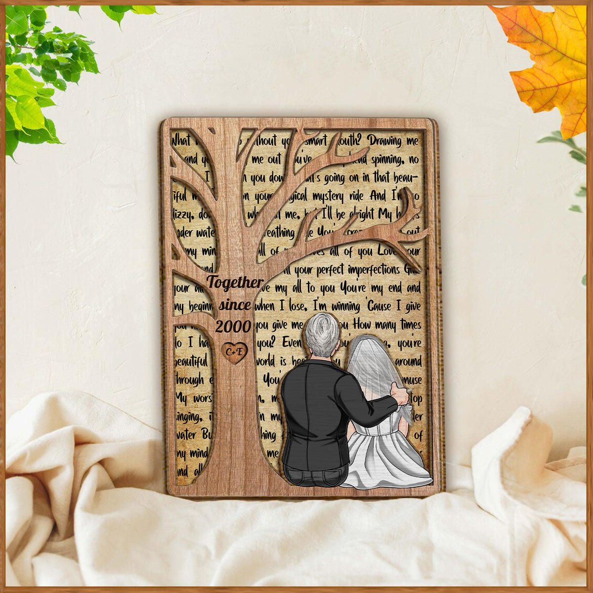 Our Wedding Song - gift for husband, girlfriend - Personalized 2 Layered Wood Sign / Wood Plaque