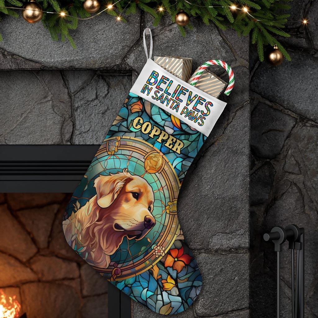 Croit au Père Noël des animaux - Chaussettes de Noël personnalisées pour chiens