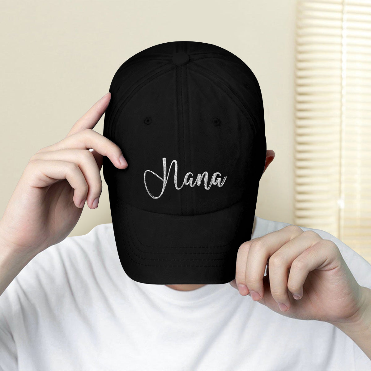 Casquette classique brodée personnalisée avec nom pour grand-mère