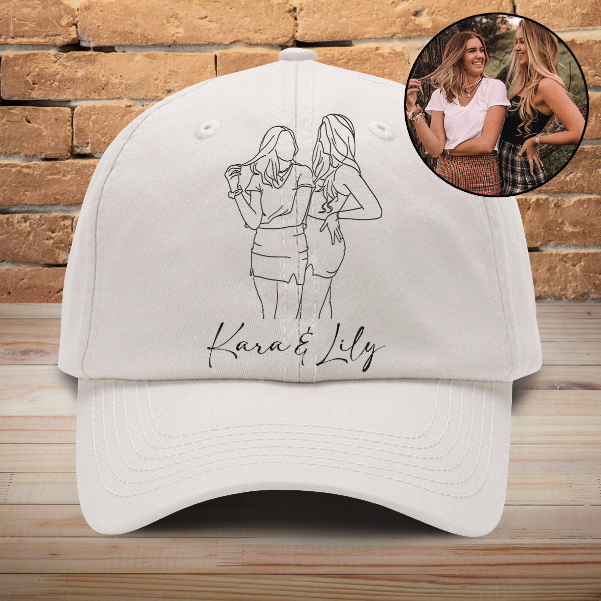 Individuelles Foto – Personalisierte, bestickte klassische Kappe für Ihre Tochter