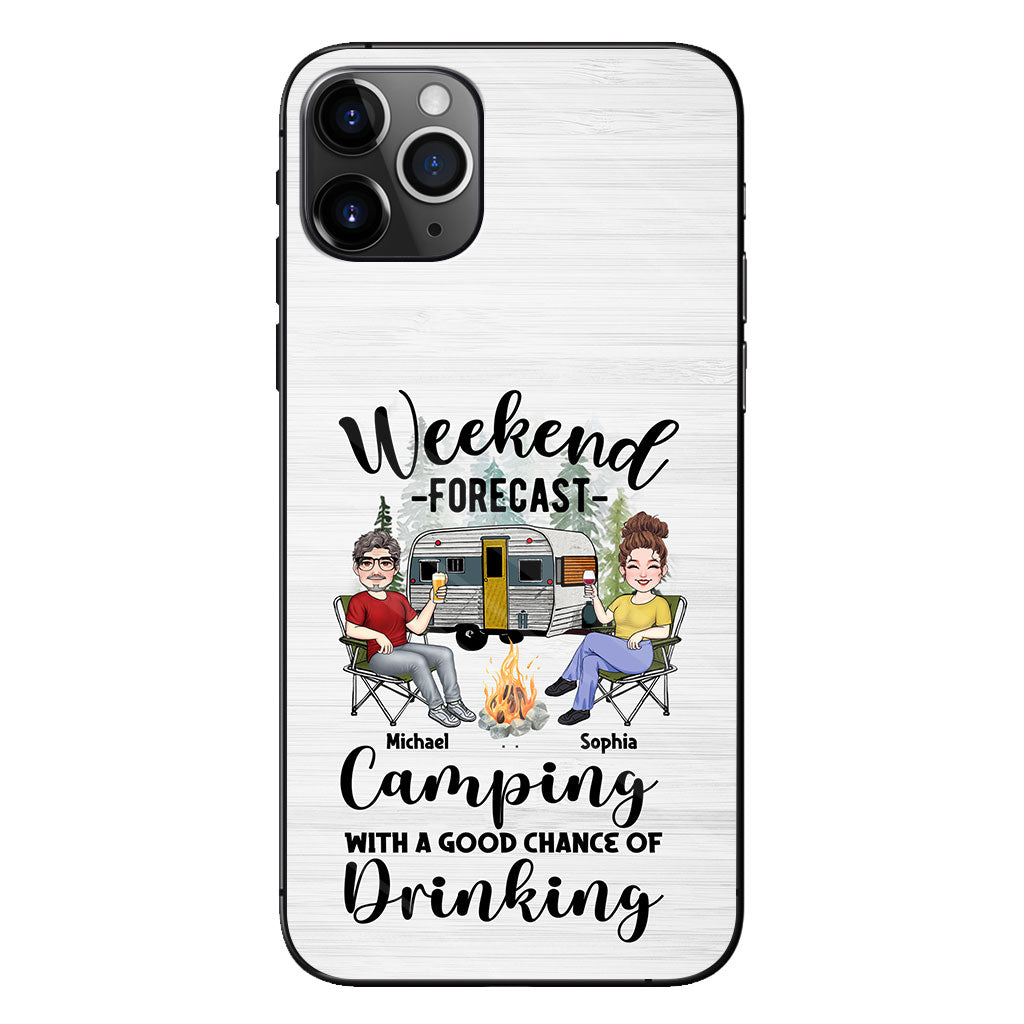 Prévisions du week-end - Étui de téléphone transparent personnalisé pour le camping