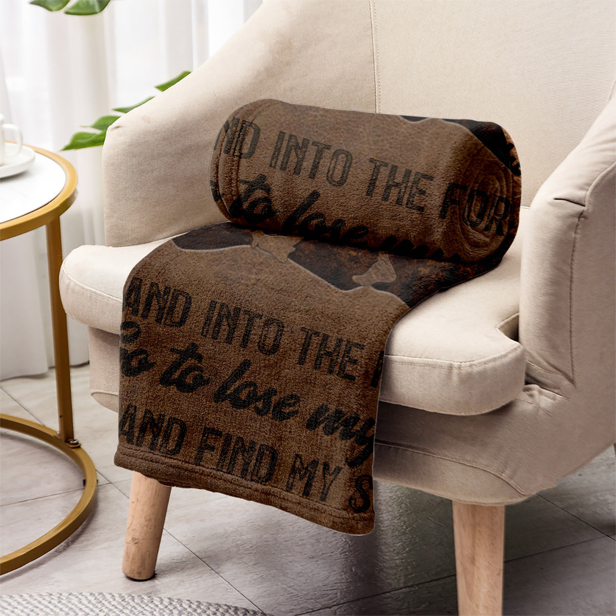 And Into The Forest I Go - Personalized Hiking Blanket
