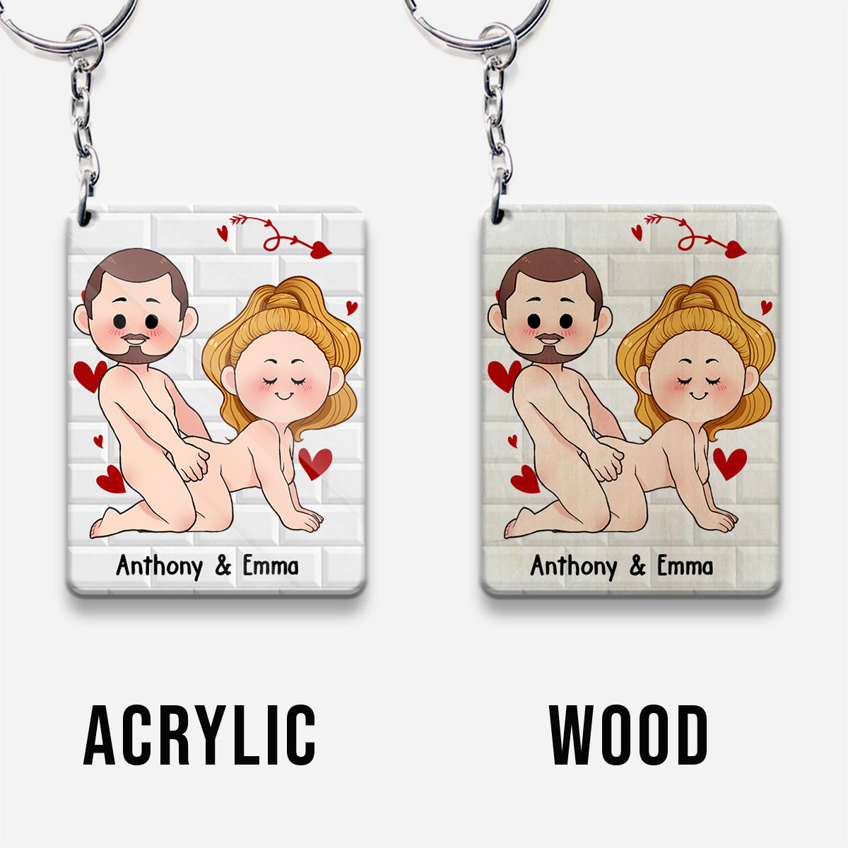 I Just Want You To Be Happy - Couple gift for husband, wife, boyfriend, girlfriend - Personalized Keychain