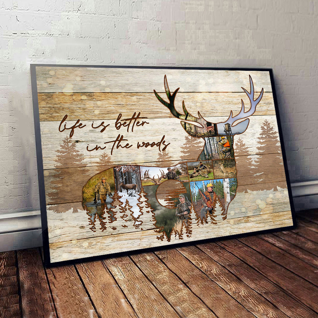 La vie est plus belle dans les bois - Toile et affiche de chasse personnalisées