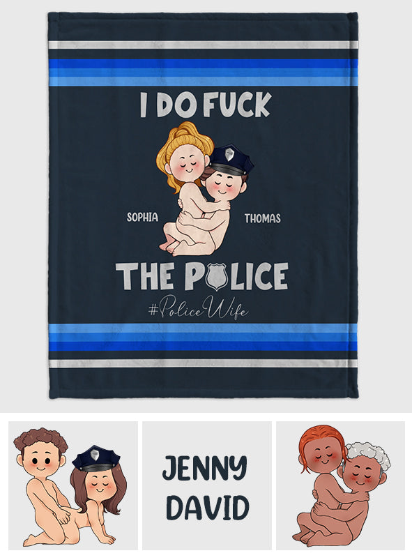 I Do Love The Police - Personalized Couple Blanket