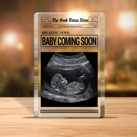 Baby Coming Soon - Personalized Mother Custom Shaped Acrylic Plaque