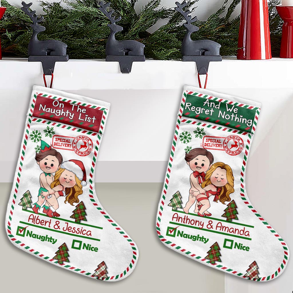North Pole Mail Service - Personalized Couple Christmas Stockings