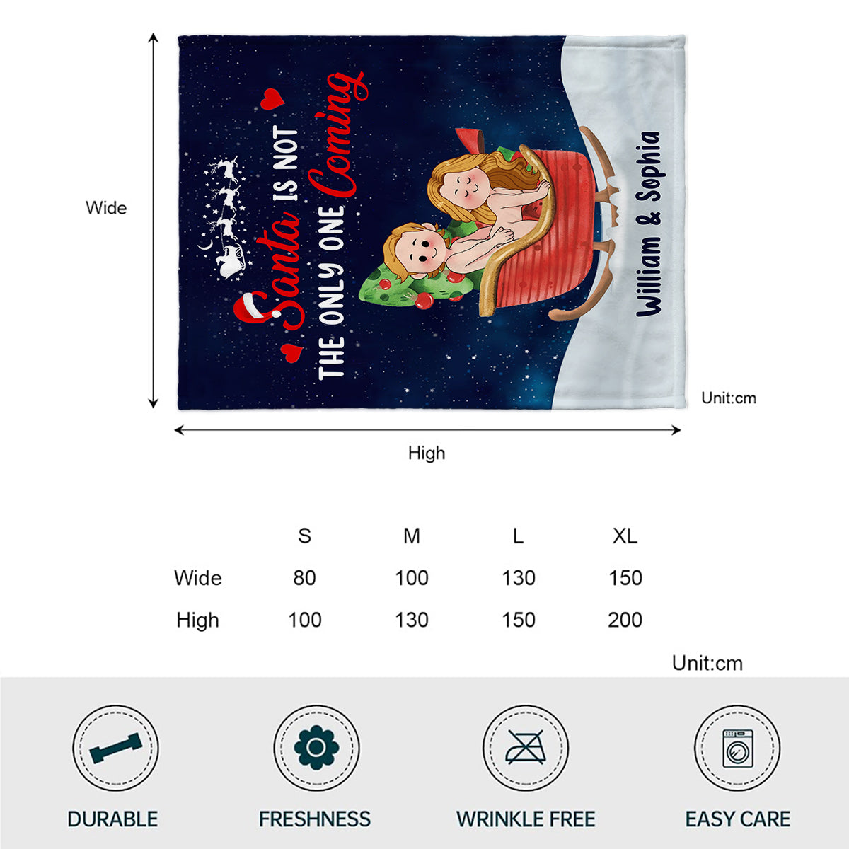 Santa Is Not The Only One Coming - Personalized Couple Blanket