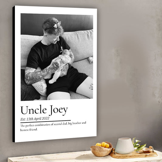 Bester Onkel aller Zeiten – Personalisierte Leinwand und Poster „Onkel“