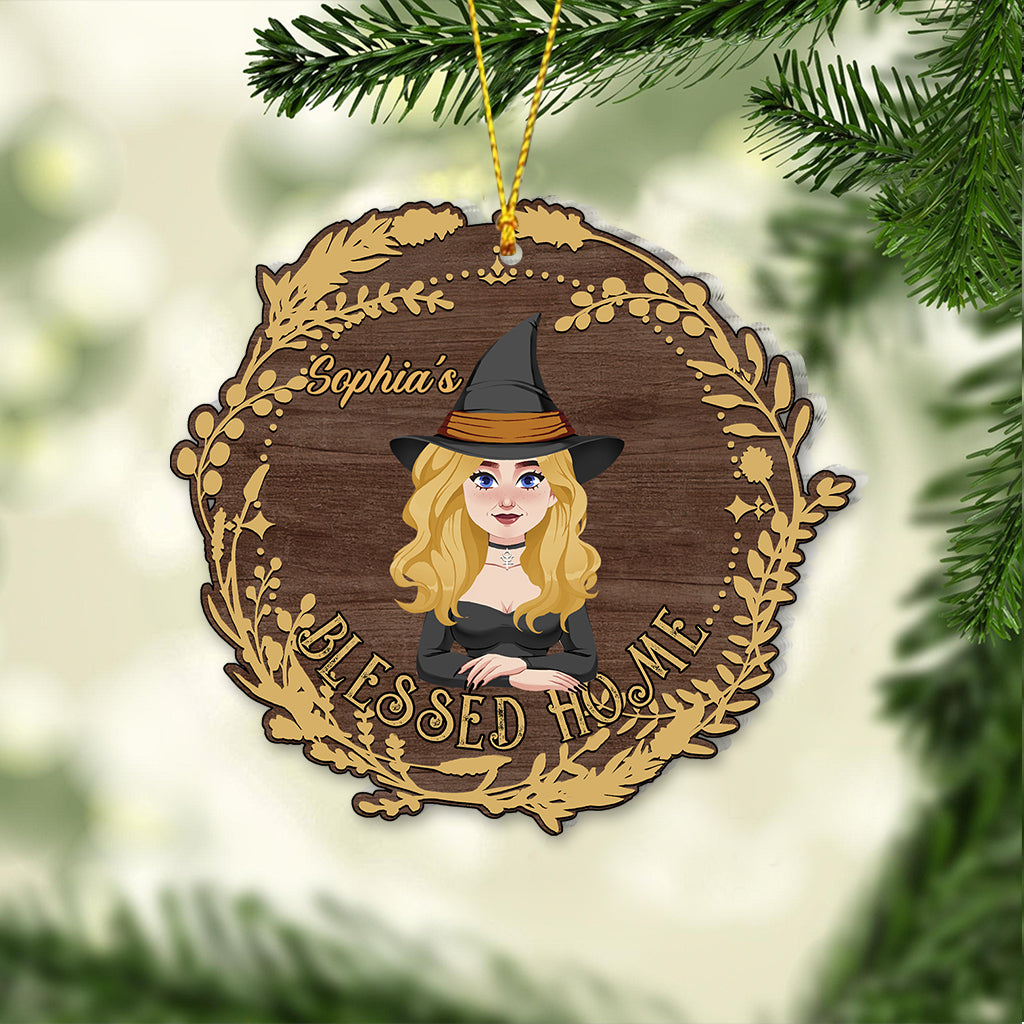Blessed Home - Personalized Witch Ornament