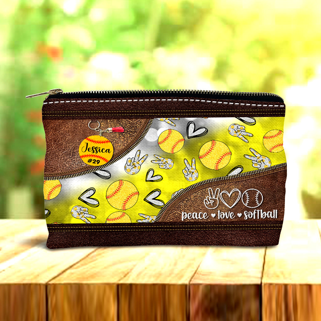 Peace Love Softball – Personalisierte Softballtasche