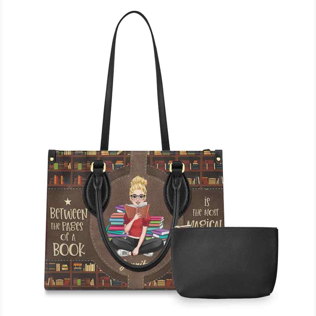Tout ce dont vous avez besoin, c'est d'un bon livre - Sac à main en cuir personnalisé avec un livre