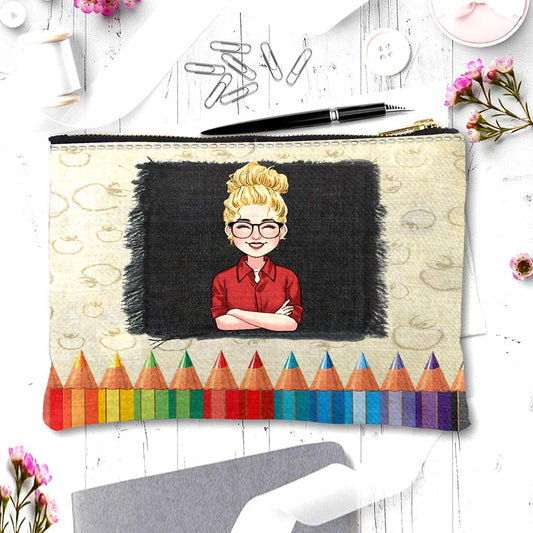 Teacher Personalized Pencil Case For Educator - Personalized Teacher Pouch