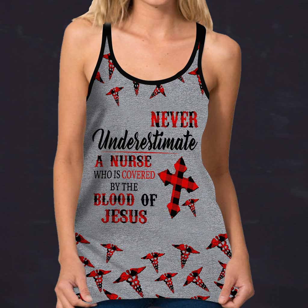Unterschätze niemals - Tanktop mit Krankenschwesterkreuz