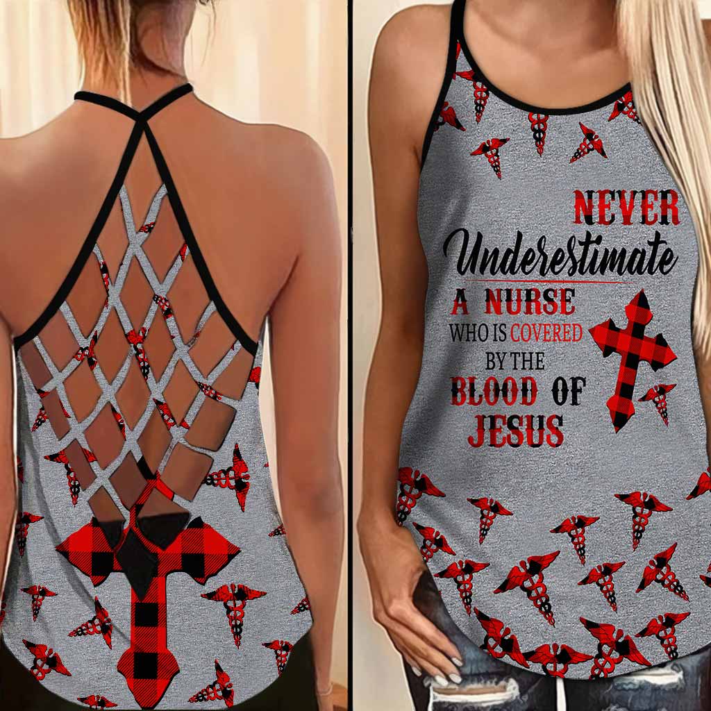 Unterschätze niemals - Tanktop mit Krankenschwesterkreuz