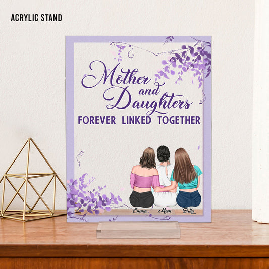 Forever Linked Together - Personalized Mother Transparent Acrylic Plaque