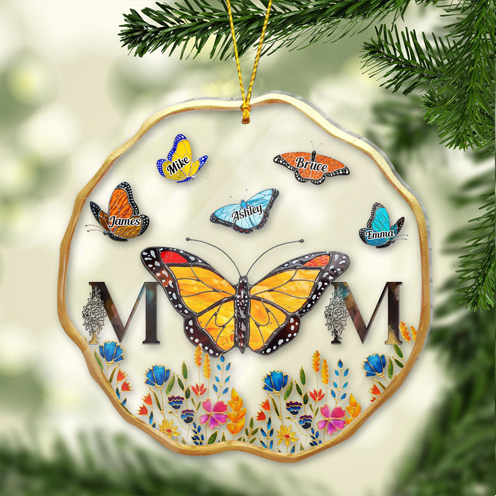 Butterfly Mother - Personalized Mother Transparent Ornament