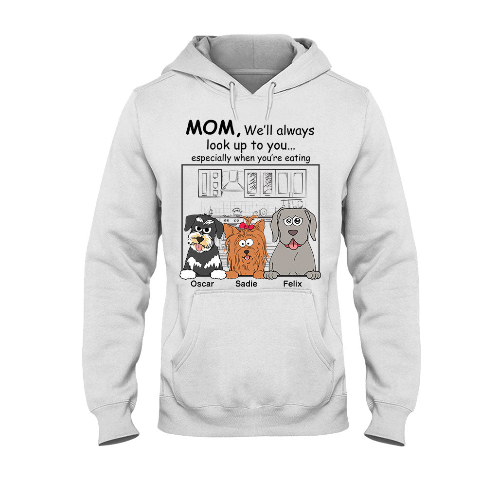 Ich werde immer zu dir aufschauen – personalisiertes Hunde-T-Shirt und Hoodie