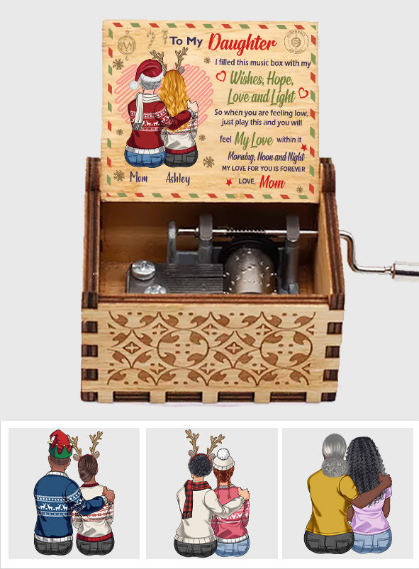 My Love For You Is Forever - Gift for mom - Personalized Hand Crank Music Box