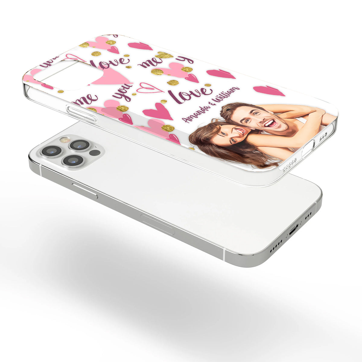 I'm Yours - Personalized Couple Clear Phone Case