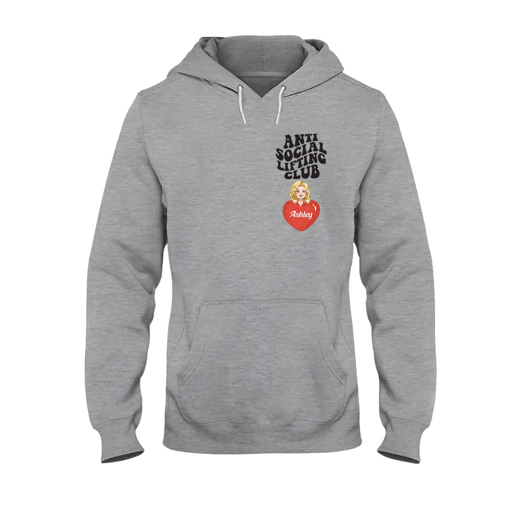 Anti Social Lifting Club – Personalisiertes Fitness-T-Shirt und Hoodie