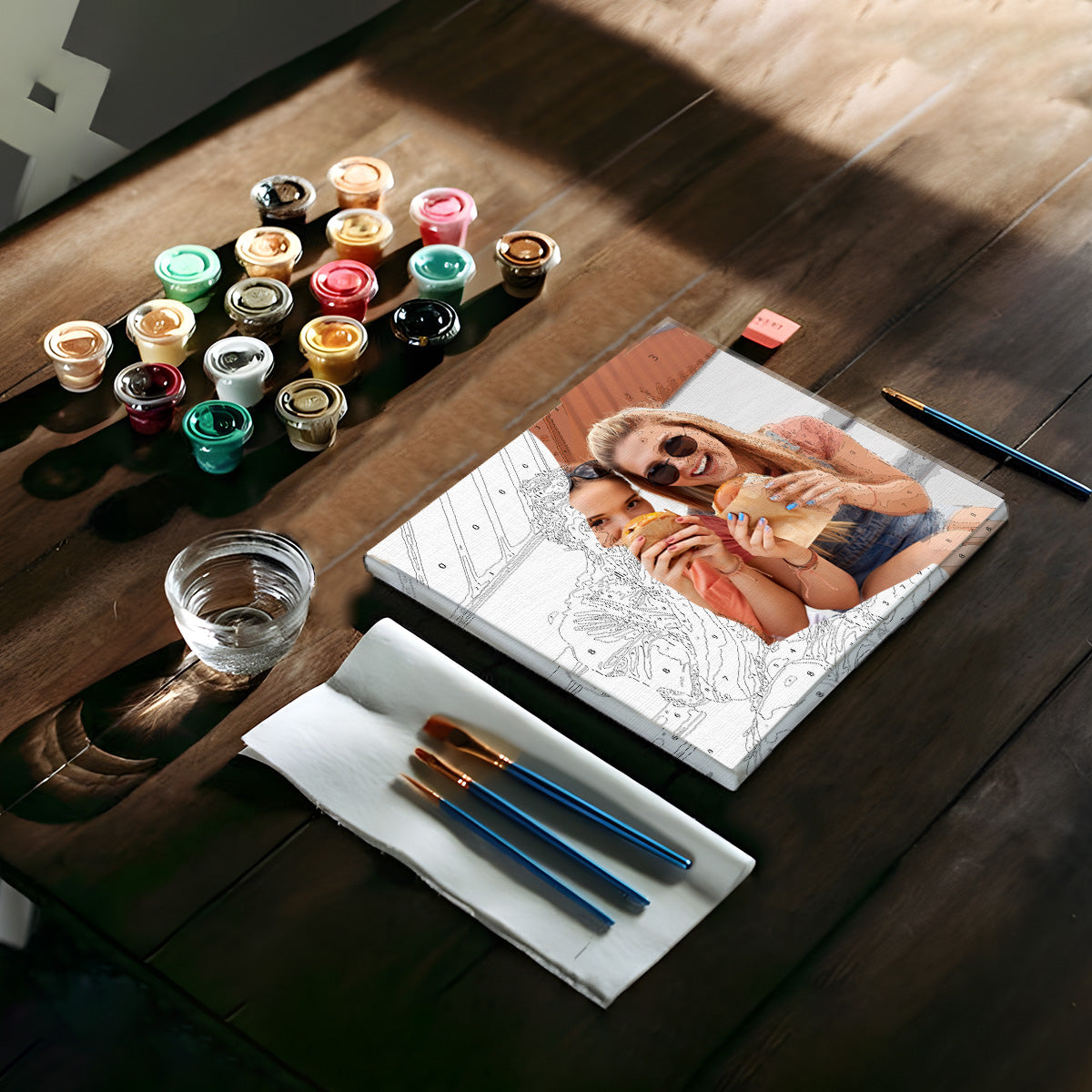 Kit de peinture par numéros personnalisé avec photo - Idéal pour une meilleure amie