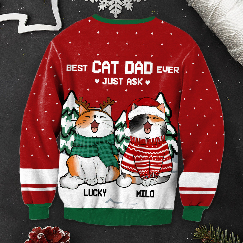 Bester Katzenpapa aller Zeiten – Personalisierter Katzenpullover