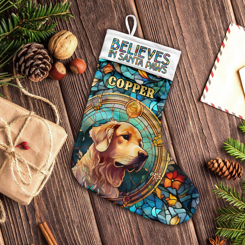 Croit au Père Noël des animaux - Chaussettes de Noël personnalisées pour chiens