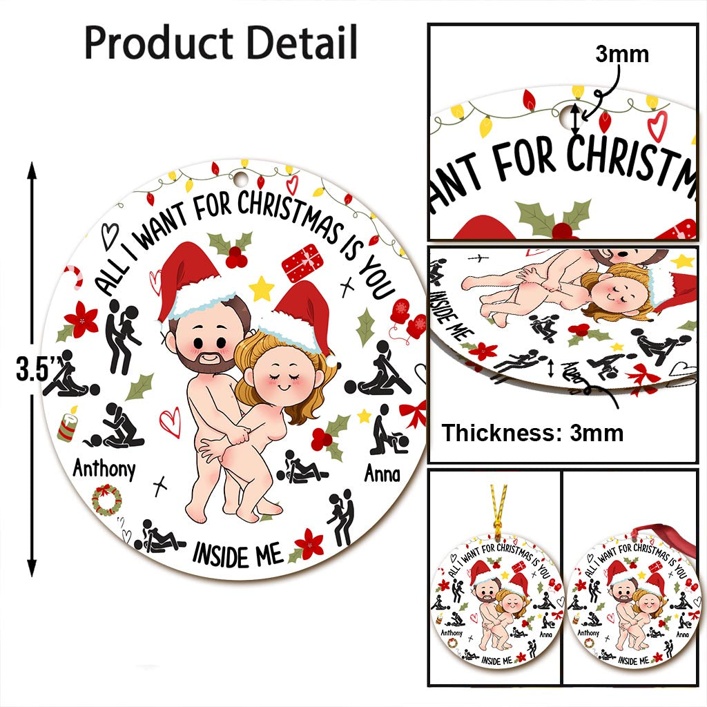 All I Want For Christmas - Personalized Couple Ornament