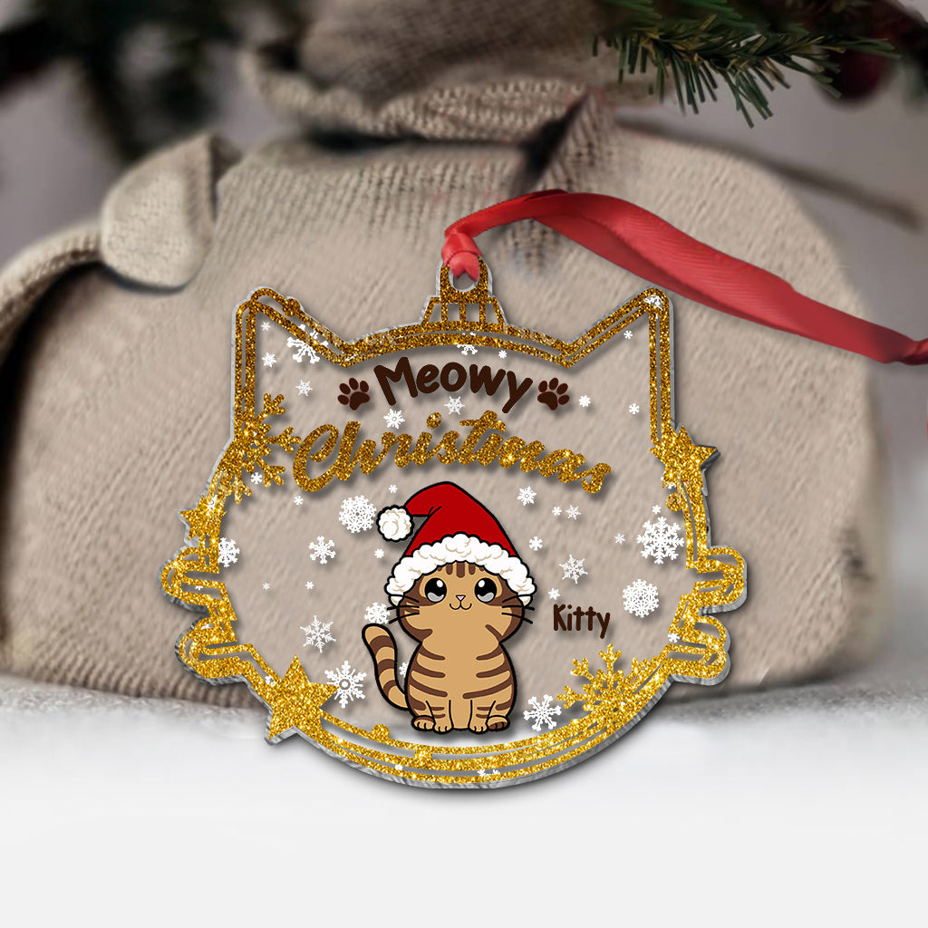 Meowy Christmas - Personalized Cat Ornament