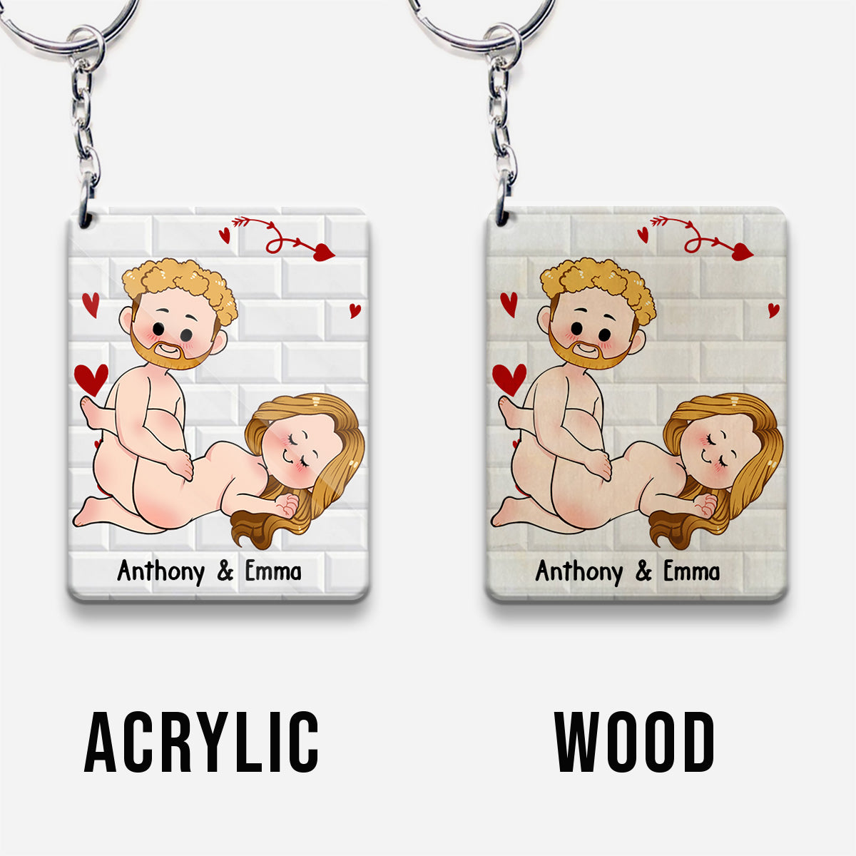 I Just Want You To Be Happy - Couple gift for husband, wife, boyfriend, girlfriend - Personalized Keychain