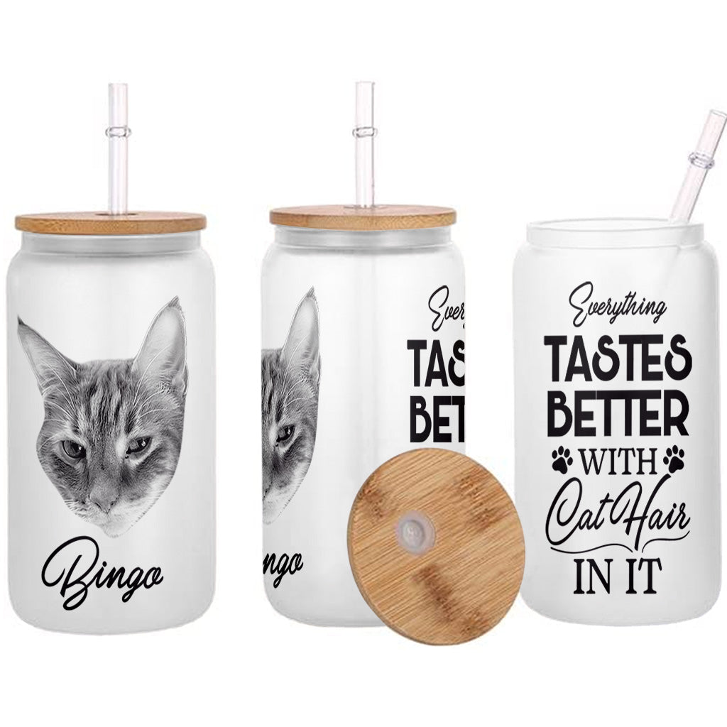 Tout a meilleur goût - Cadeau pour les amoureux des chats et des chiens - Verre à canette personnalisé