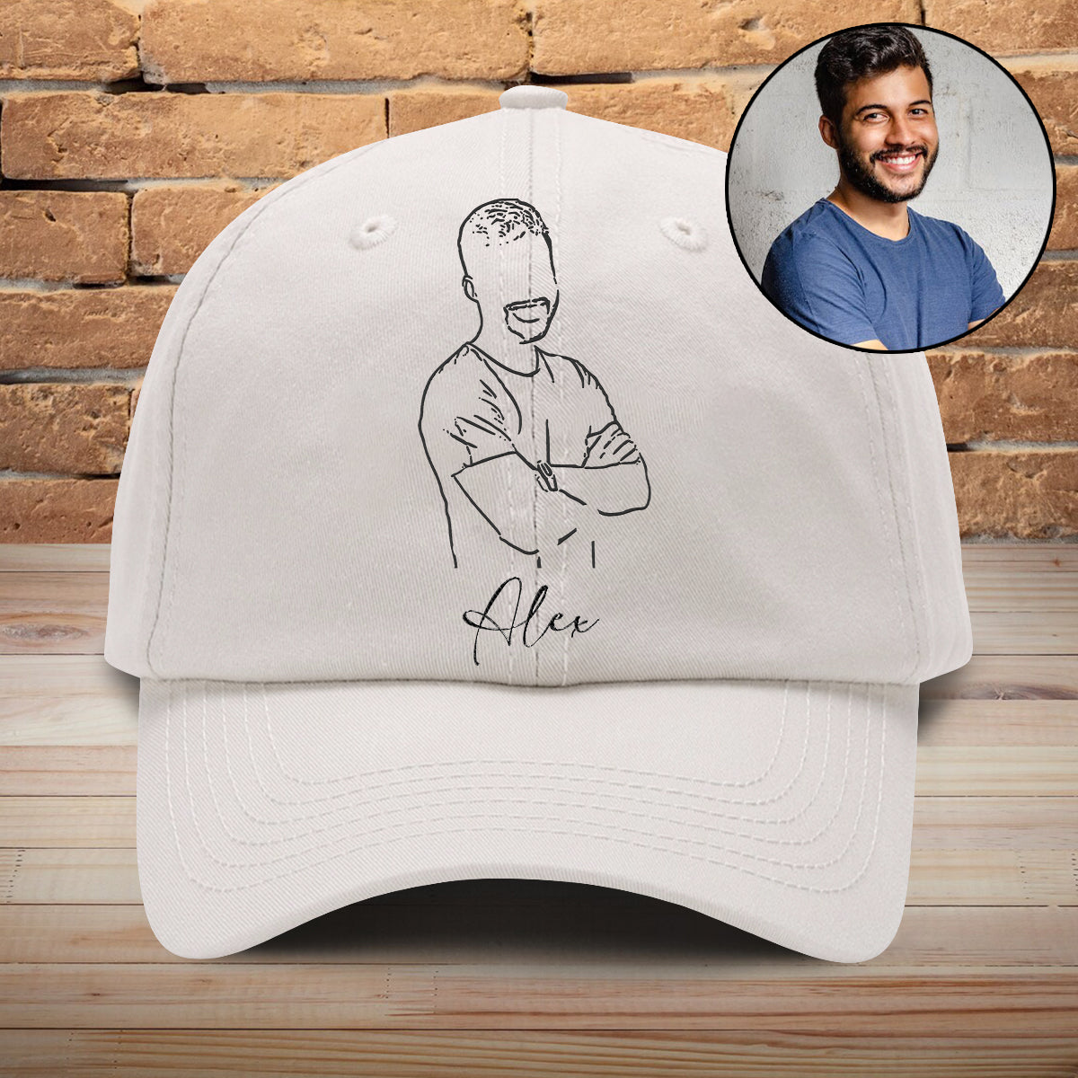 Casquette classique brodée personnalisée avec photo - Oncle