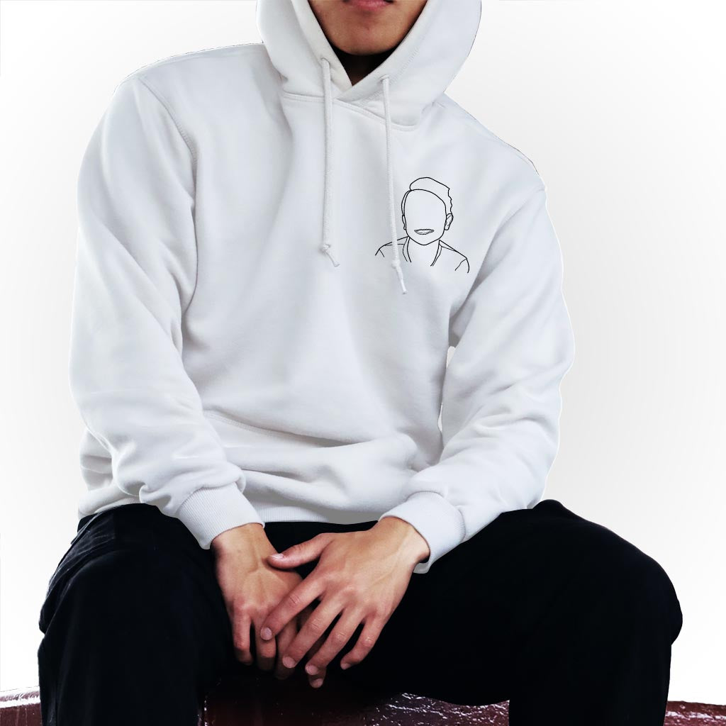 Individuelle Linienzeichnung – Personalisierter, bestickter Kinderhoodie