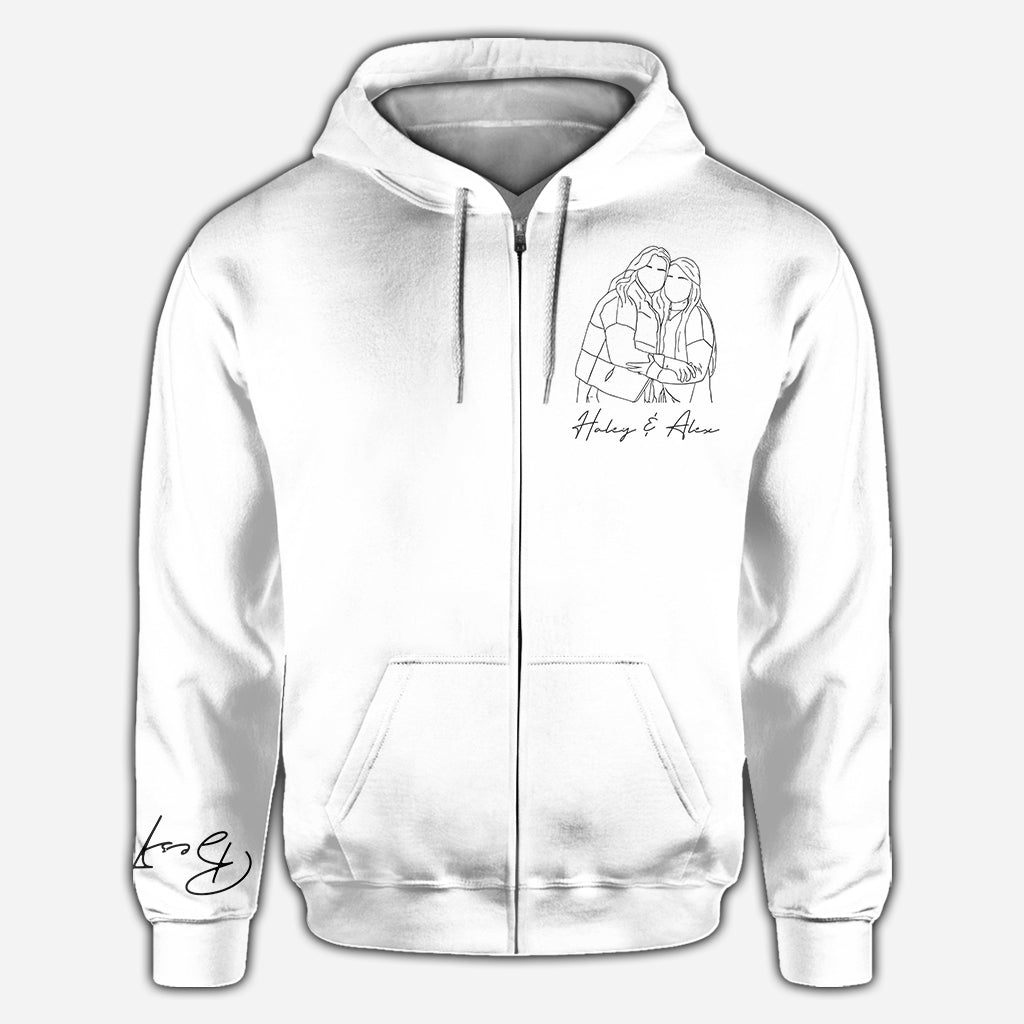T-shirt personnalisé « Meilleures amies » avec motif au trait