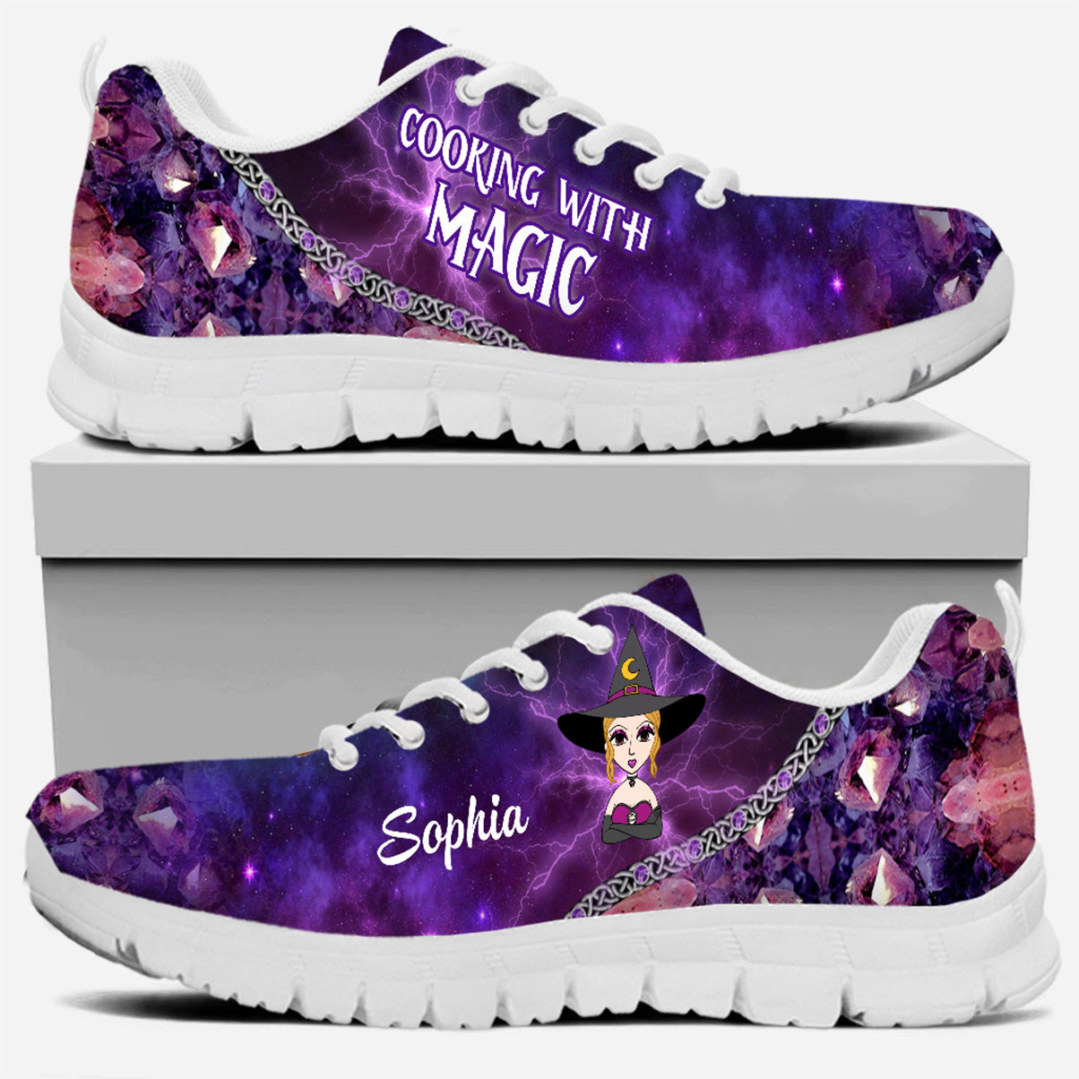 Cooking With Magic - Personalized Witch Sneakers