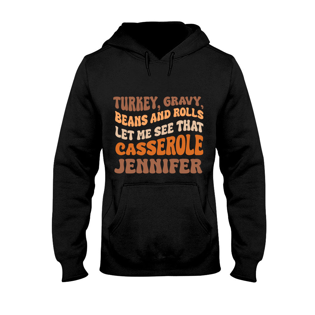 Zeig mir deinen Auflauf! – Personalisiertes Thanksgiving-T-Shirt und Hoodie
